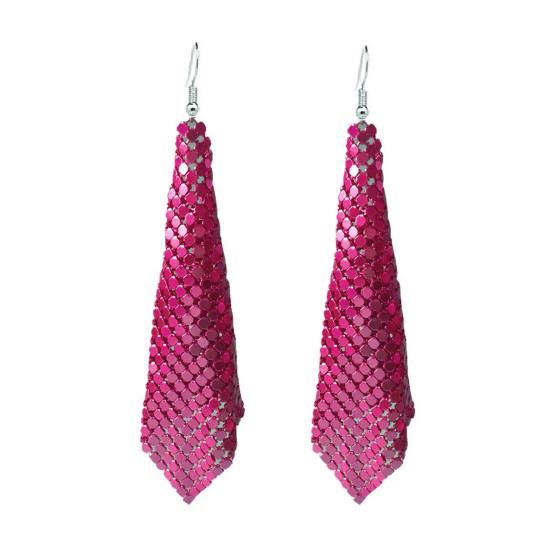 1 Pair Sequin Hook Earrings Geometric Design Long Earrings Night Club Party Women Gown Drop Earrings