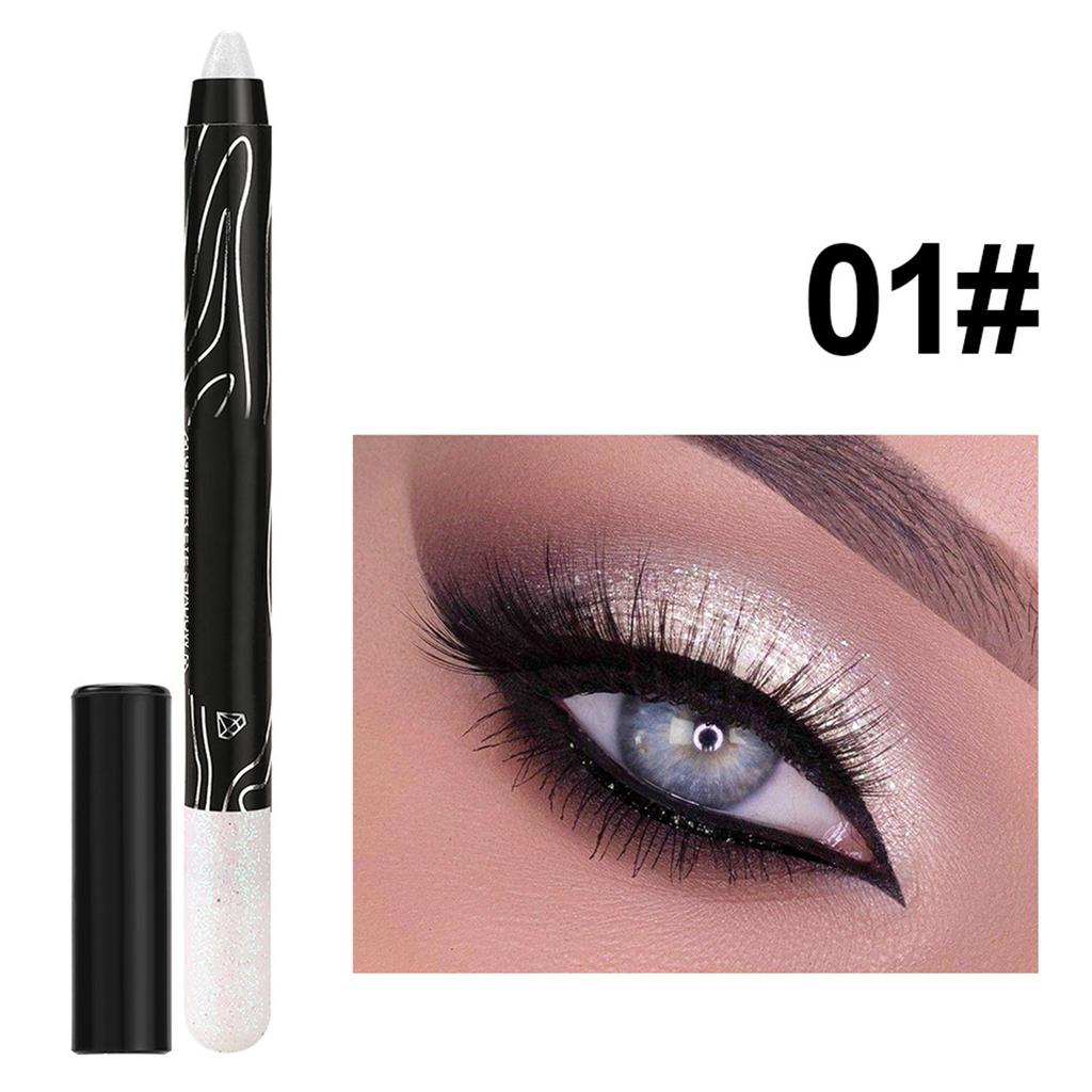 Waterproof Shimmer Eyeshadow Pen with Glitter and Pearlescent Finishes for Long Lasting Sparkly Eye Makeup