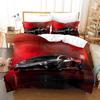 Sport Racing Car Duvet Cover Set Blue Race Car Bedding Set Full Size Boys Blue Flame Extreme Speed Sports Car Comforter Cover