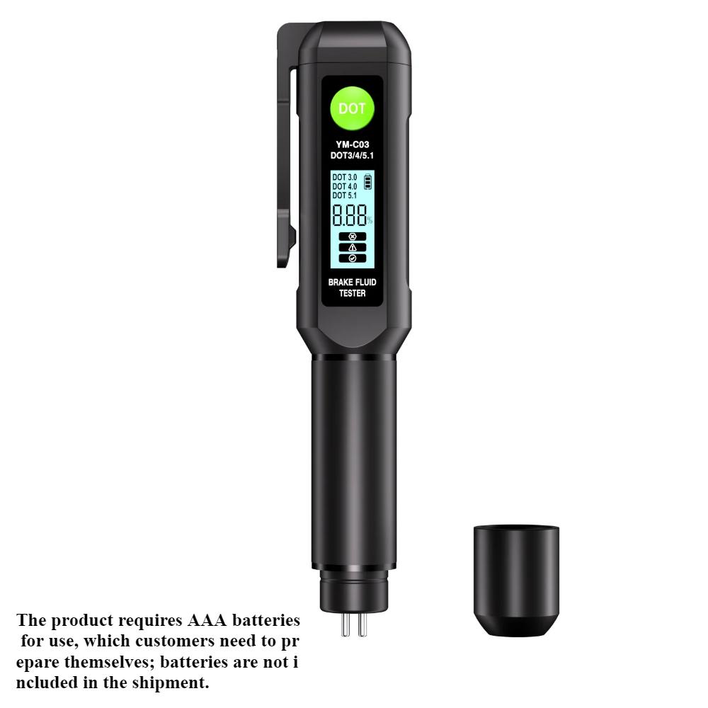 

Тестер тормозной жидкости DOT3/DOT4/DOT5.1 Тестер масла Автомобильная тормозная жидкость Масло Мини-тестер Инструмент-детектор Металлический щуп со звуком