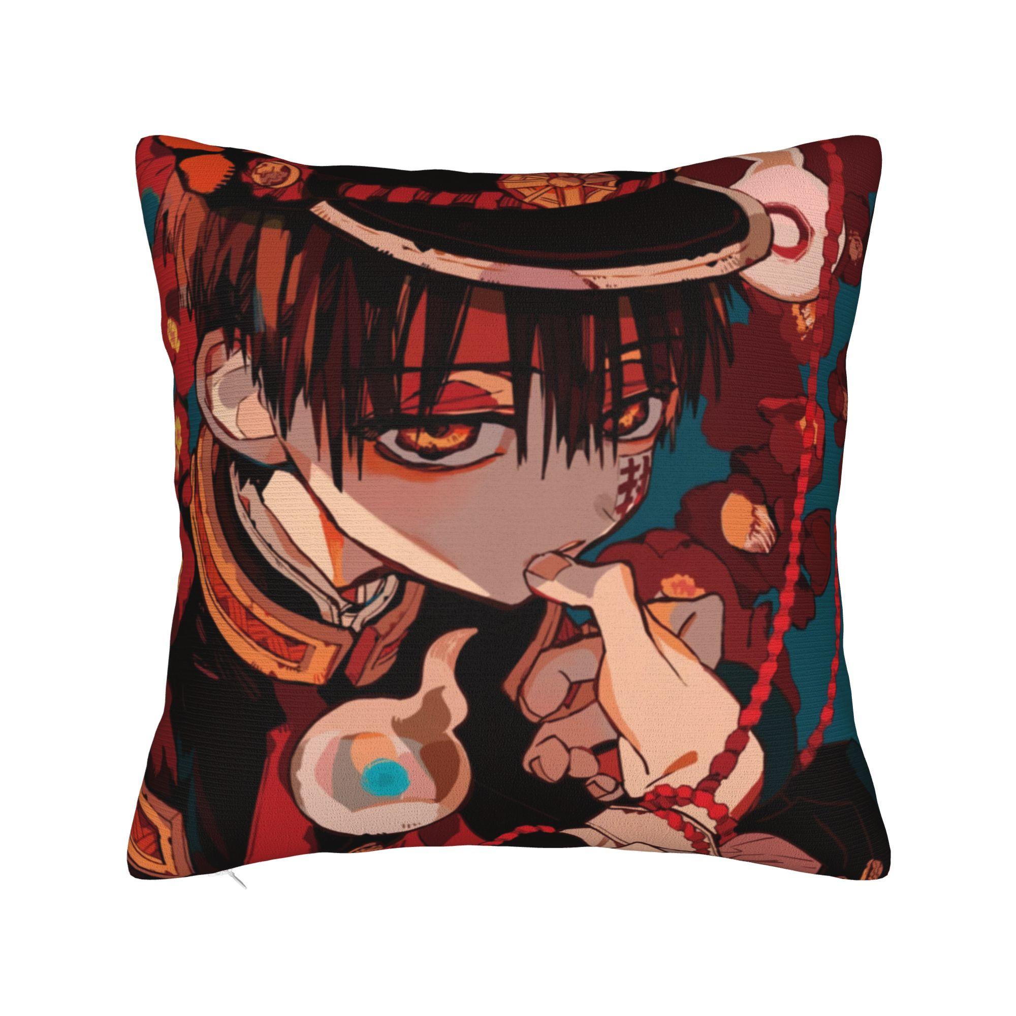 

TBHK Anime Square Pillow Covers Polyester Home Hanakoo Nene Yashiro Cushion Cover Creative Home Decoration Pillow Cover 45*45 12x12Inch