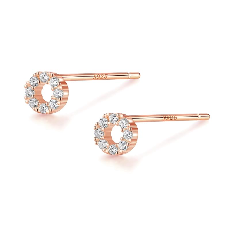 

earrings silver earrings silver 925 Silver925 Compatible with metal allergies circle circle Smaller small inconspicuous delicate simple Modest pink