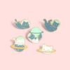 Catthemed Badge Delightful Trendy Space Cat Design Colorful Alloy Brooch For Fashion