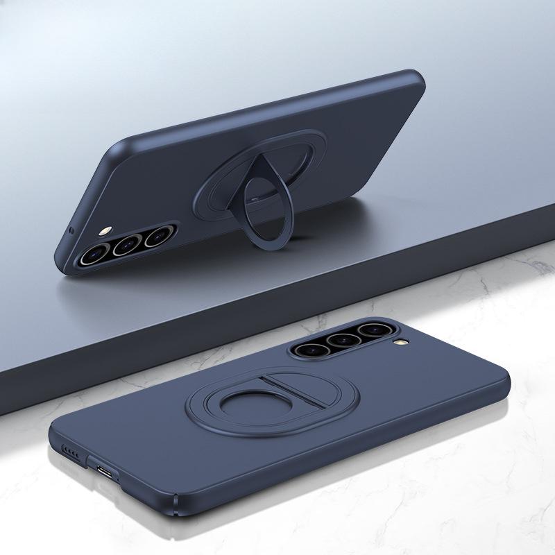 Suitable for Samsung S24Ultra Oil-sprayed Phone Case S23+ Magnetic Rotating Stand S22 Matte A54 Protective Case