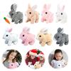 Interactive Electronic Pet with Sounds and Movements Realistic Bunny Toy Easter Plush Stuffed Bunny Toy Gift for Toddlers