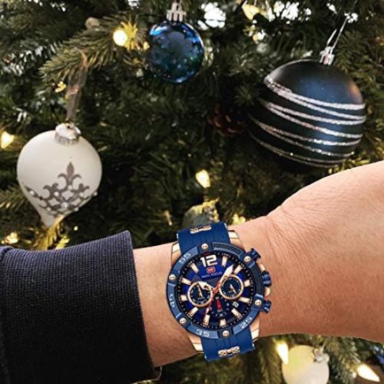Męski Zegarek z Funkcją Stoperu, Wyświetlaniem Daty, Wodoodporny Kwarcowy, Stylowy, Prosty, Ranking, Codzienny, Do Nauki, Do Pracy, Analogowy, Silikonowy Pasek, Ranking