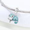 Copper Cute Chameleon Animals Pendant Temperature Discoloration Beads Original Bracelet Charm Jewelry Party Diy Trendy Gifts