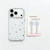 Round edge Korean gilt star pendant for iPhone17promax Apple 16 mobile phone case 15 love bracket