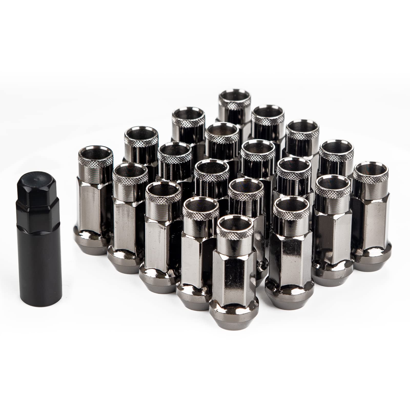 Стальные колесные гайки, Гайки для шин, Гоночные гайки, Гайки-секретки для колес, M12 x P1.25, Высота M12 x 48mm