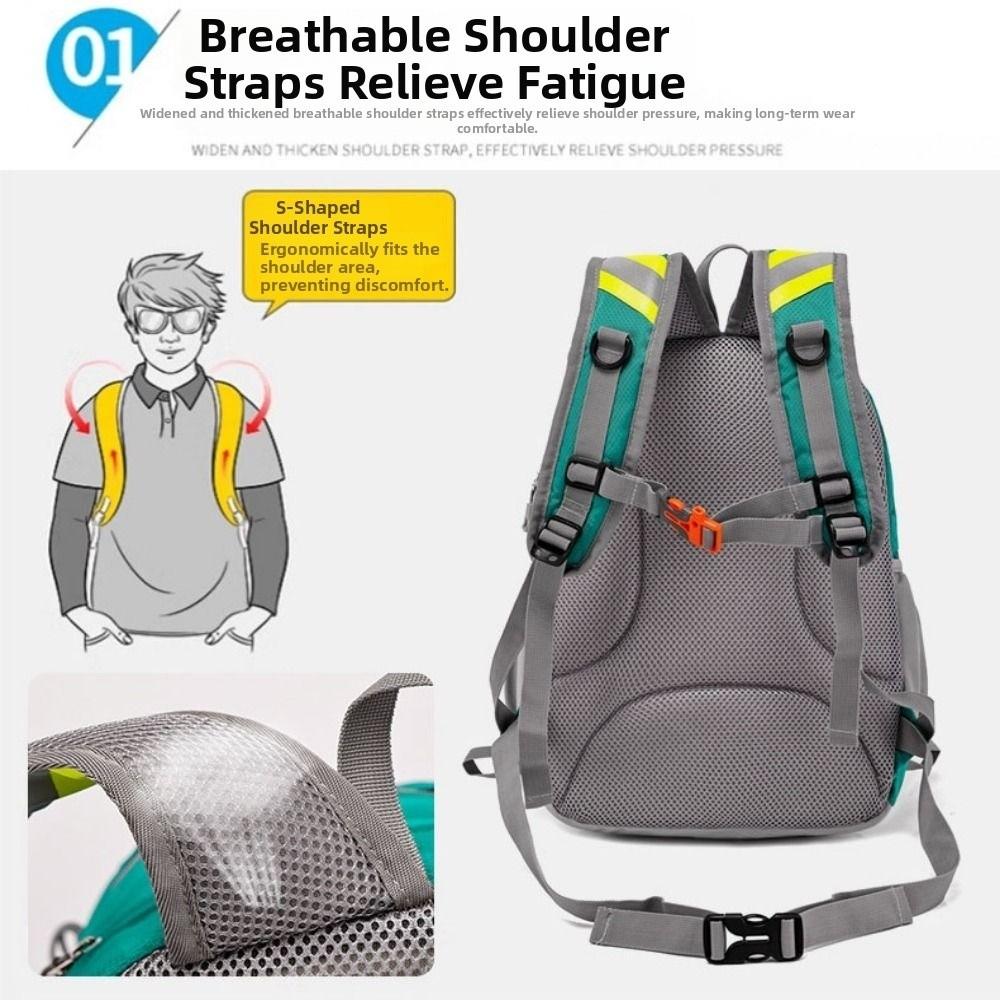 20L Breathable Hiking Backpack Large Capacity Camping Outdoor Hiking Backpack  for Men Women