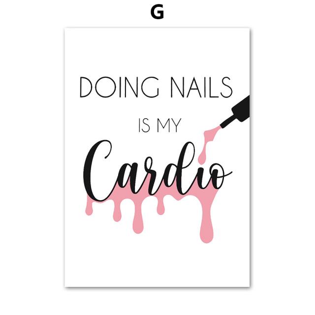 

Скандинавский лак для ногтей, цветной салон красоты, макияж, настенная живопись на холсте, постеры и принты, настенные панно для декора маникюрной комнаты 21X30cm No Frame