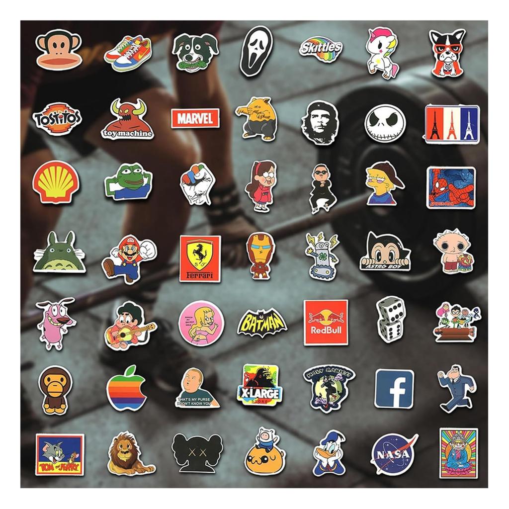 Sticker Stylish Cool Brand Stickers and Logo Popular Brand Smartphone Waterproof and Suitcase Stylish Waterproof Stickers for Water Cell and 7 Styles
