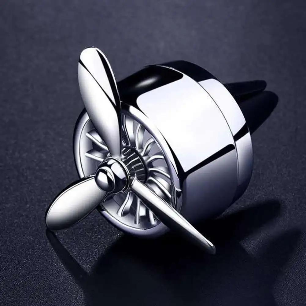 Car Air Freshener Air Vent Freshener Perfume Clip Helicopter with LED Colorful Ambience Light Fan Fragrance Aroma Diffuser