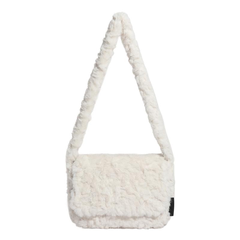 Fashionable Flap Clutch Purse Bag Soft Faux Fur Small Shoulder Bags For Women 2025 Winter Trend Korean Plush Handbags Crossbody Bag