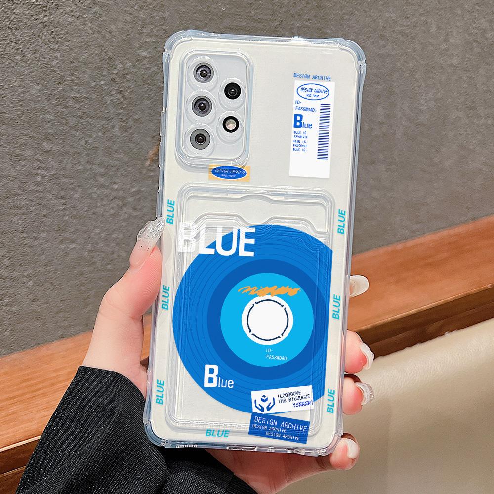 Card Holder Case For Samsung S24 Ultra A06 A05s A05 S23 Plus S22 S21 S20 FE A10s A10 A04 A03s A03 Love Heart Soft Silicone Cover