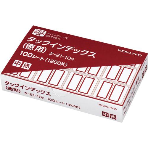 KOKUYO Label Tack Index Value Medium 12 pieces x 100 sheets Red Ta-21-10R