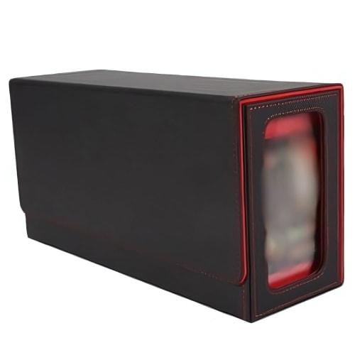 Gorgeous PSA Certified Size Storage Box with Sorting Window, Holds Over 35 Trading Cards, PU Leather, Compatible with TCG Card Games (Yu-Gi-Oh!, Pokem