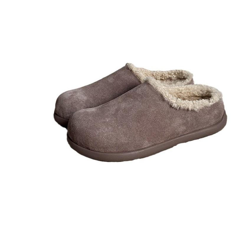 Winter new bag head wool slippers small potatoes ugly cute shoes fluffy slippers women's outer wear