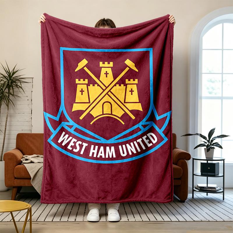 West Ham Morbida e confortevole flanella Adatta per divani salotti campeggio all'aperto viaggi e fa anche un ottimo regalo di anniversario