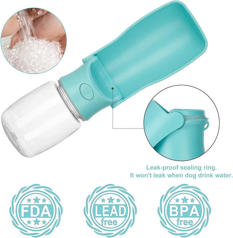 Skládací láhev na vodu pro kočky a psy pro psy Venkovní chůze Skládací dávkovač vody pro psy Cestovní přenosná láhev na vodu pro domácí mazlíčky odolná proti úniku