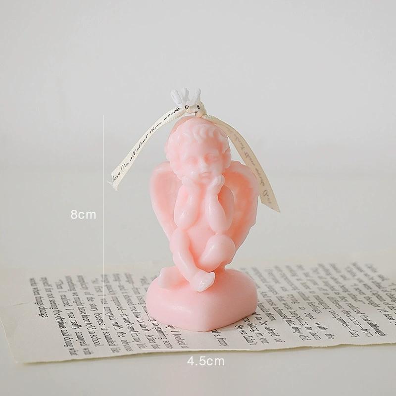 1Pc Angel Scented Candle - Handmade Rose/Berlin Girl Fragrance, Desktop Ornament Home Decor Bulk Birthday Party Favor