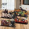 Spooky Haunted House Decor Halloween Wooden Ornaments for Tabletop Decorations, Stable Base Table Bat And Pumpkin Signs Centerpiece Home Party Tiered