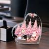 2D Flat Acrylic Cute Heart Shaped Christmas Desktop Decoration, Home Decor Plaque Hanging Wall Art Decorative Garden Decoration for Room Door Signs Ha