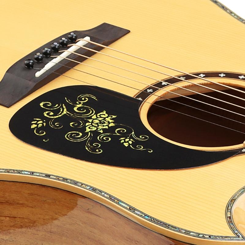 Self-Adhesive Scratch Plate Acoustic Guitar Pickguard Anti-Scratch Guard Plate Replacement Guitar Scratch Plate