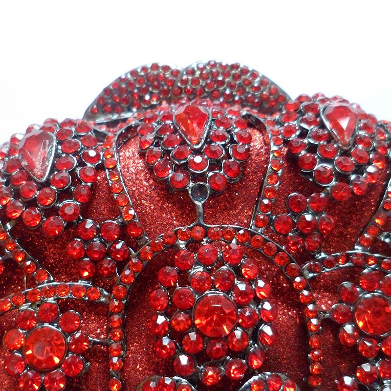 Gold Crown Diamond Evening Clutch Purse WHTUOHENG Luxury Women Crystal Wedding Bridal Purses Hard Metal Handbags Lady Clutches