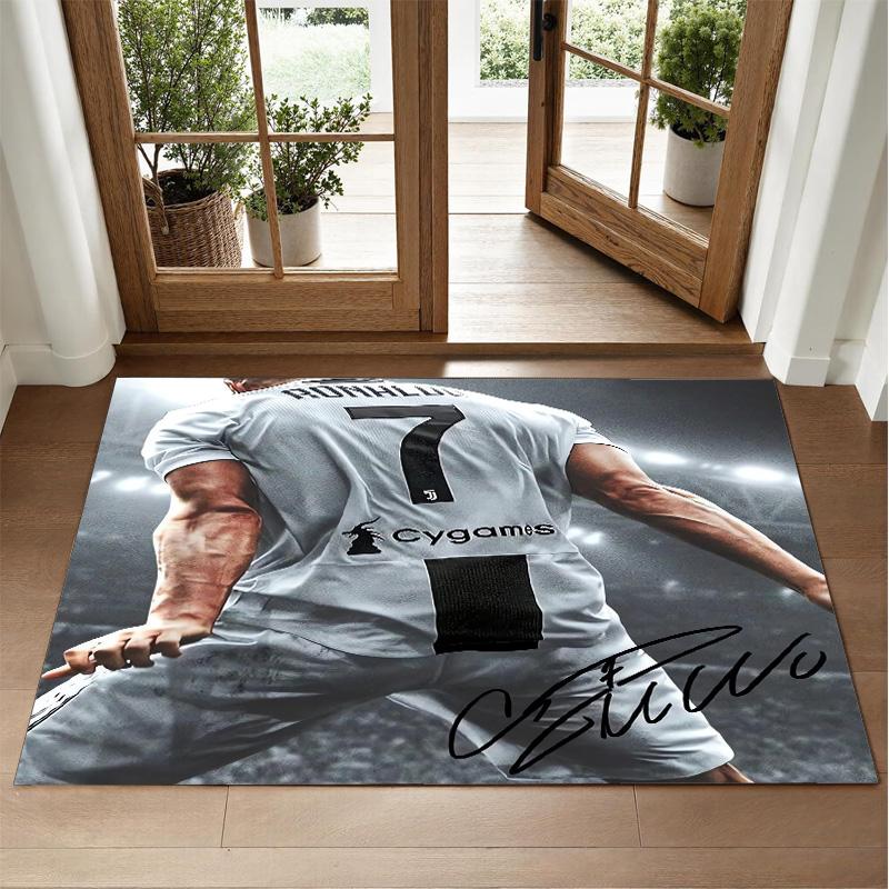 Cristiano Ronaldo Design Kristall Samt Teppich Weiche Dekorative Matte für Schlafzimmer Eingang