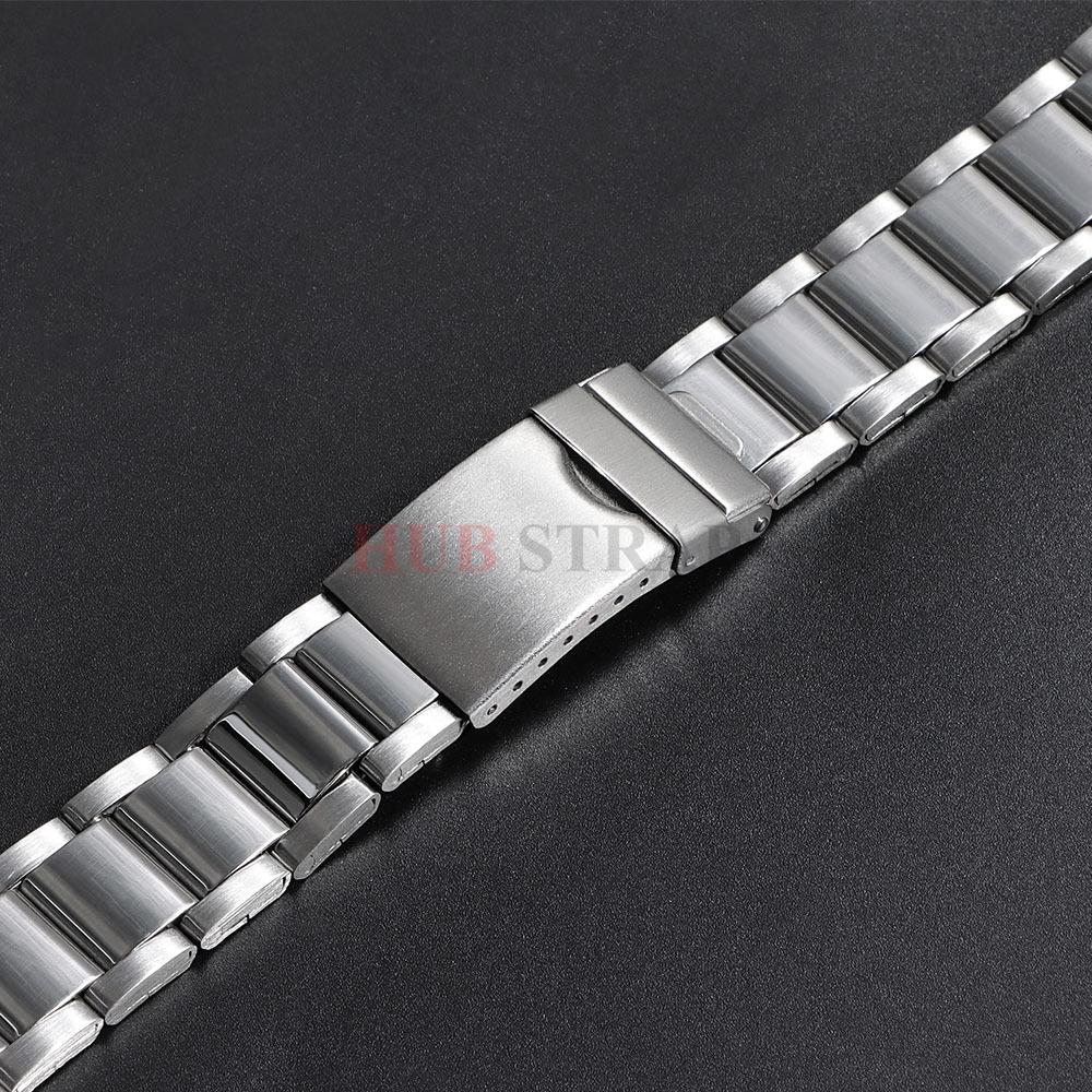12mm 14mm 16mm 18mm 20mm 22mm 24mm Platte Einde Massief Roestvrij Staal Horlogeband Vouwsluiting Band Universele Banden voor Tissot