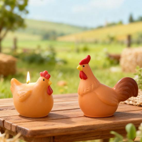 3D Rooster Hen Silicone Mold DIY Easter Candle Plaster Craft Mold Flexible Reusable Craft Mold for Resin Soap & Home Decor