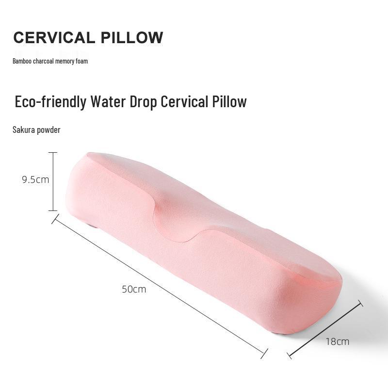 

Cervical Support Pillow: Non-Traction Inflatable Neck Repair and Sleep Aid 50 x 18 x 9.5 cm вишневый розовый