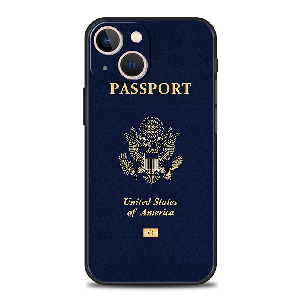 Morocco Ukraine Passport For iPhone 11 12 13 15 14 Pro Max Phone Case X XR XS 7 8 Plus SE 2020 Luxury Black Soft Cover Funda