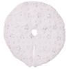 Plush Christmas Tree Skirt White Faux Fur Xmas Trees Sequin Carpet Mat Small Skirts Home Party Decorations