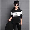 3pc Set Winter Boys Tracksuit Autumn Teenager Clothes Splicing Velvet Jacket + Hooded + Pant Children 4 8 9 10 11 12 Year