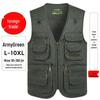 Gilet da arrampicata e fotografia multitasche da uomo taglie forti 10XL (Primavera Autunno)