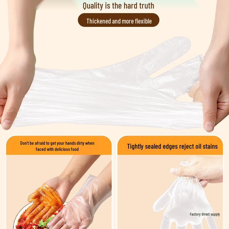 Durable Food-Grade TPE Gloves: Thin, Disposable, Thickened for Kitchen, Baking, and Cleaning
