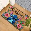 1 szt. Stitch The Movie Mata powitalna na drzwi Antypoślizgowa Żywy kwiatowy wzór Można prać w pralce Łatwa do czyszczenia Dekoracja domu Dywan dla dzieci