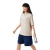 Li Ning Sports Lifestyle Series Solid Color Breathable Versatile Loose Short Sleeve T-Shirt Unisex Tops Oatmeal-Gray AHSVB91-3