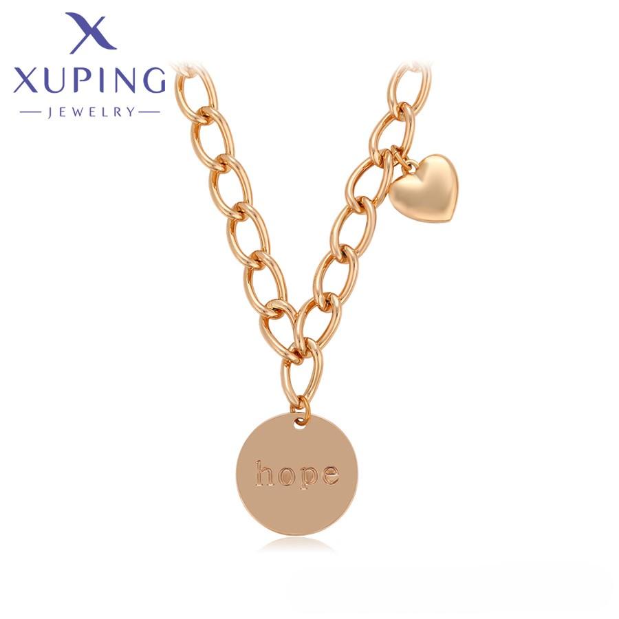 A00733995 XUPING Jewelry 18K Gold Color Fashion Pendant Trendy Minimalist Women Heart Necklace Jewelry