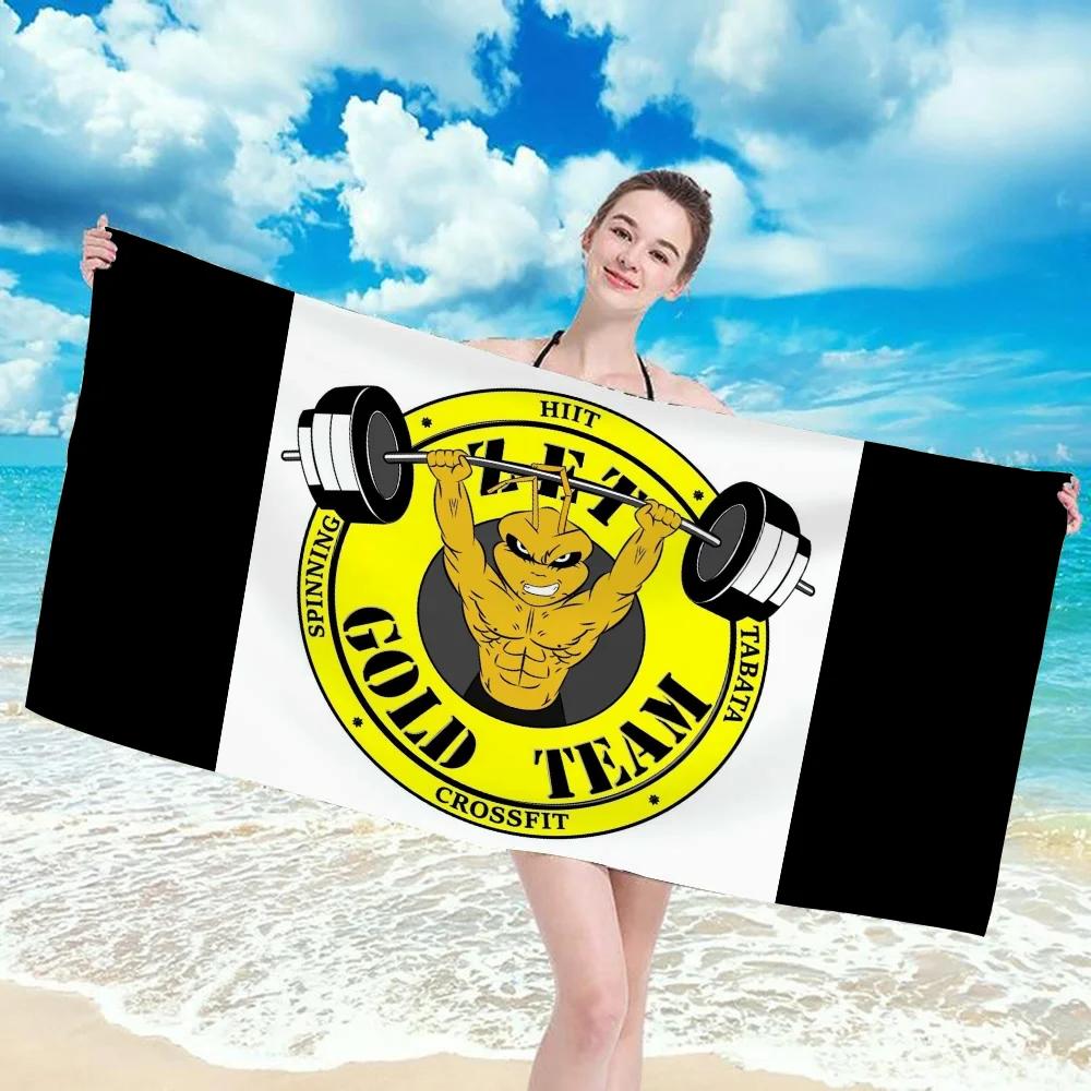 

G-Gold s Gym Logo-Y Towel Beach Towels Bathroom Bathing Towels Adults Bathrobe Girl Spa Bath Towel Large Size Christmas Robe W40*H60(CM)