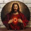 Vintage Sacred Heart of Jesus Tin Sign Wall Decor Metal Plaque Bar Cafe Ornament