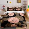 Floral-Themed Three-Piece Set Design Kid's and Adults' Bedroom Decor Exquisite Three-piece Bedding Set Gift