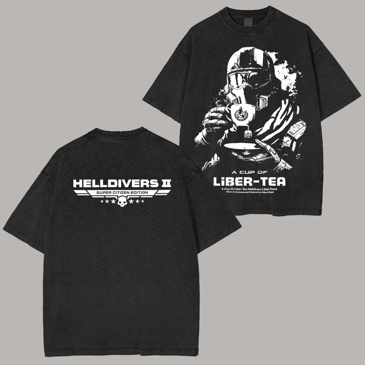 

Любитель аніме Helldivers Нова модель Прана футболка Одяг на весь рік Особистість Одяг Великий розмір Унісекс Y2k Коротка Висока якість XXL