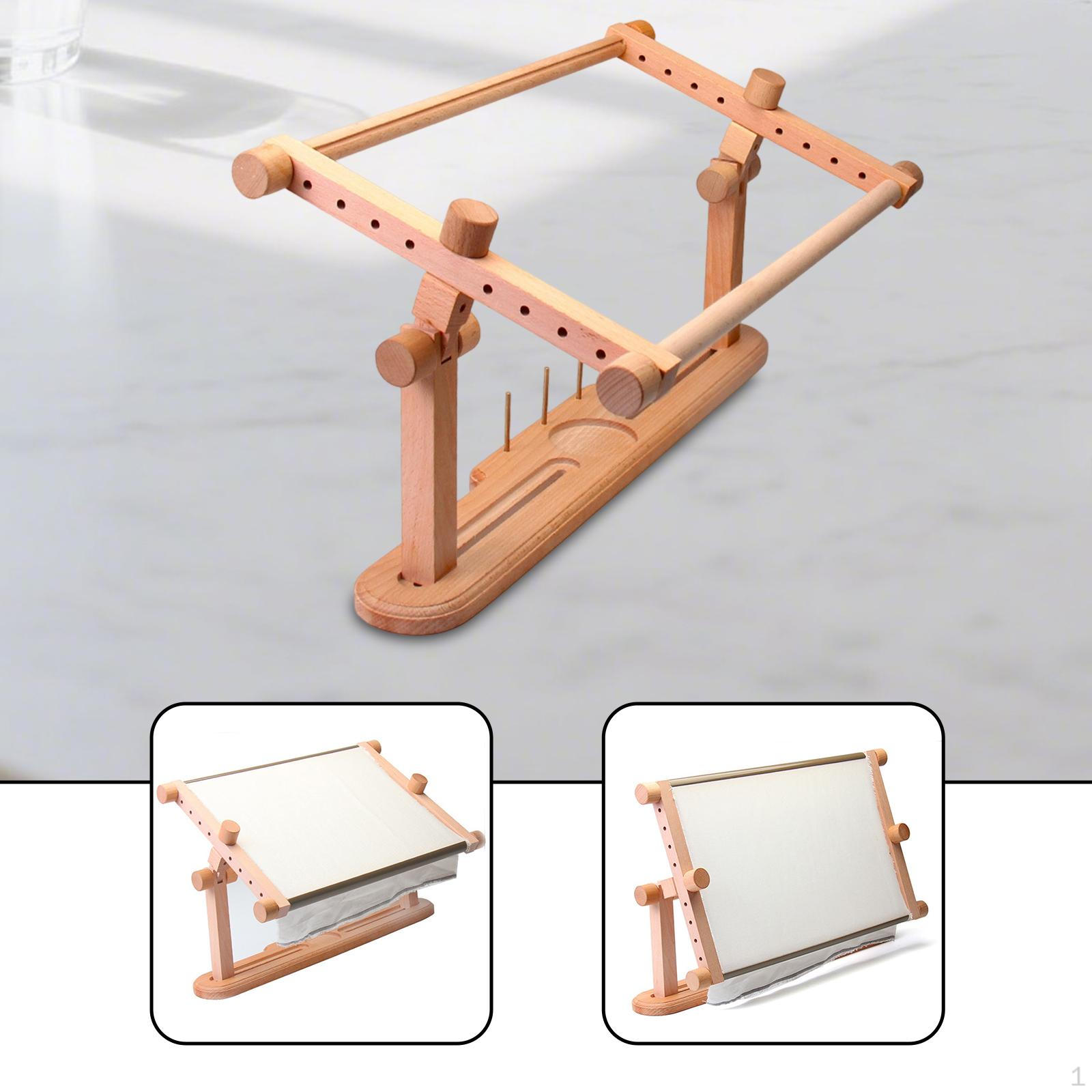 

Деревянная регулируемая настольная подставка для вышивания, вращающийся держатель рамы для вышивания крестом, аксессуар для рукоделия