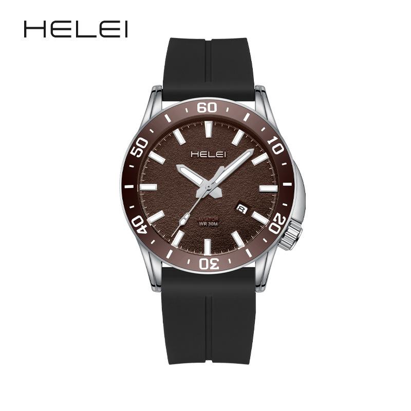 Mens Quartz Watches Large Face Diving Style Wrist Watch Luminous Hands Waterproof Watch with Date