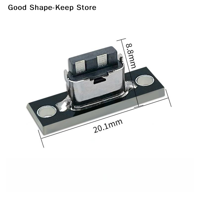 USB Type C 31 Panel Mount Socket 2 Pin Female Connector for PC Board Embedded Secure Attach Applications