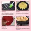 US-Stecker Tragbarer Mini Elektrischer Waffelmaker Antihaftbeschichtete Pfanne Leicht zu Reinigen Kinderfrühstück Toaster Maschine Eierkuchen Sandwich
