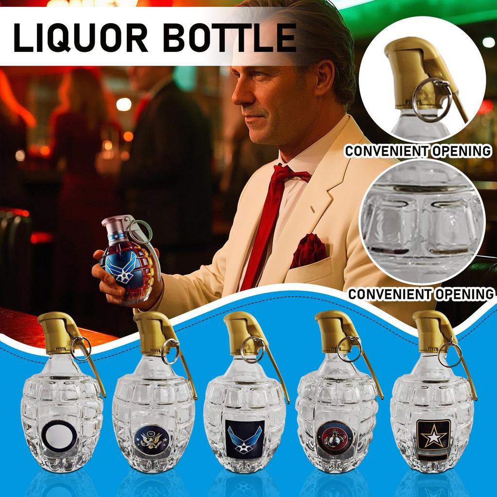 Vojenská ruční láhev na whisky, Gravírovaná sklenice na whisky ve tvaru ruky, Nová pamětní láhev pro veterány, Unikátní dárek pro muže, Milovníky whisky